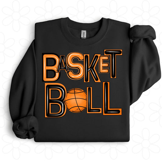 Custom Colorful Basketball DTF Transfer