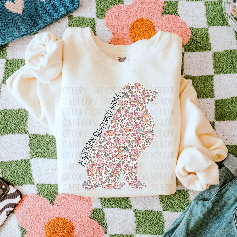 Dog Floral ( Multiple Options NO CUSTOMS )DTF Transfer