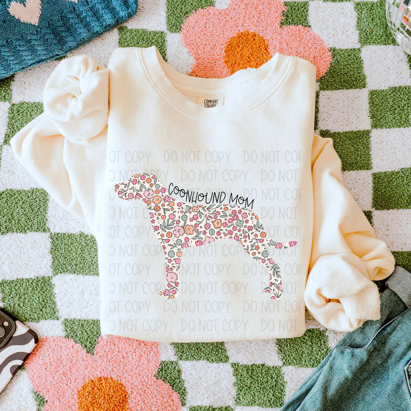 Dog Floral ( Multiple Options NO CUSTOMS )DTF Transfer