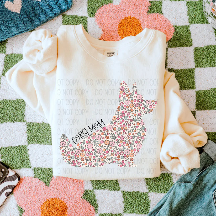 Dog Floral ( Multiple Options NO CUSTOMS )DTF Transfer