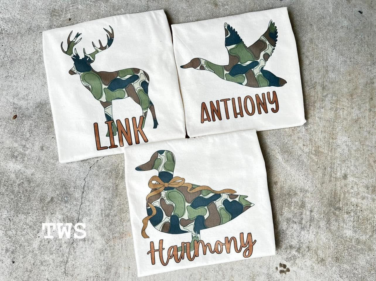 Camo heads (Multiple Options no customs) DTF Transfer Only