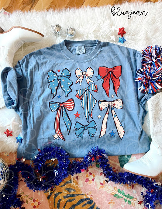 4th Of July Coquette Bows DTF Transfer