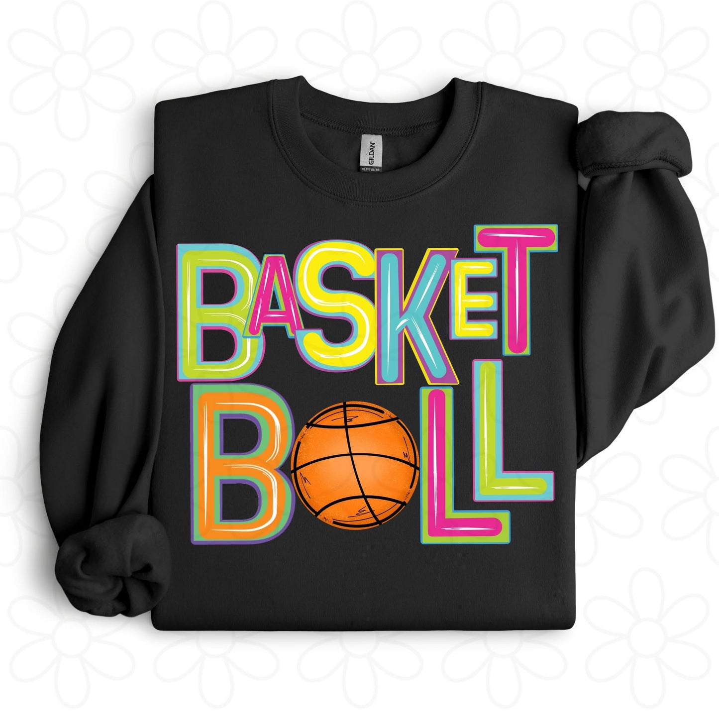 Colorful Basketball DTF Transfer