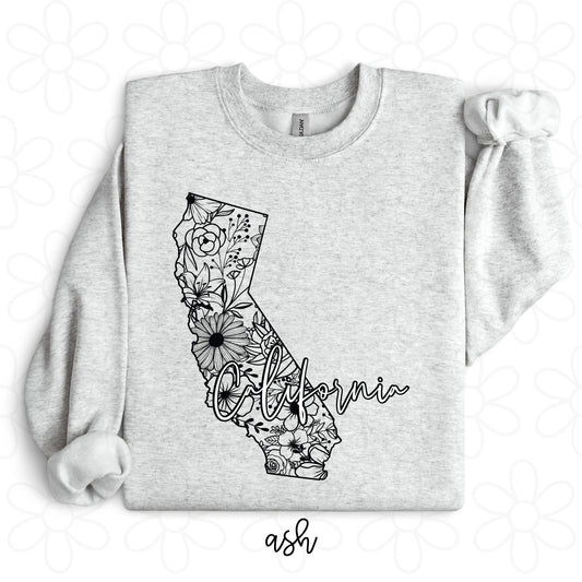 Floral California DTF Transfer