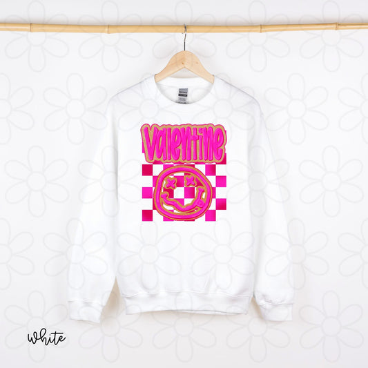 Valentine Neon Smiley DTF Transfer