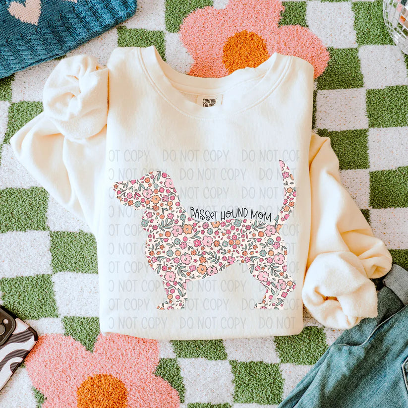 Dog Floral ( Multiple Options NO CUSTOMS )DTF Transfer