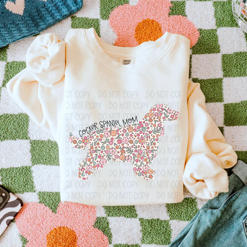 Dog Floral ( Multiple Options NO CUSTOMS )DTF Transfer