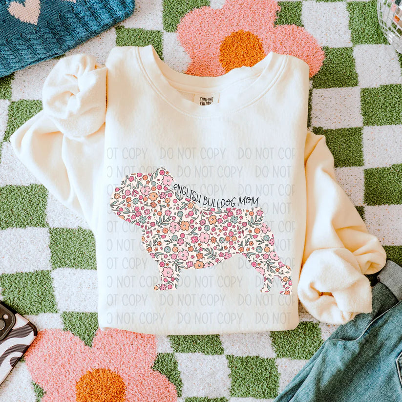 Dog Floral ( Multiple Options NO CUSTOMS )DTF Transfer