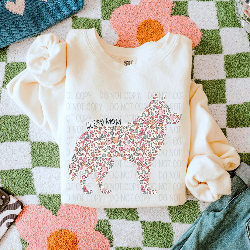 Dog Floral ( Multiple Options NO CUSTOMS )DTF Transfer