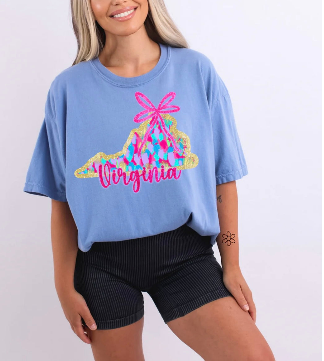 Watercolor States DTF Transfer Only