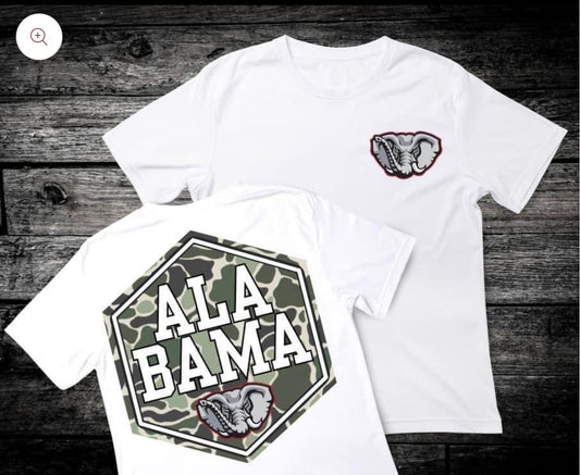 Front & Back Camo ‘Alabama’ 🏈 DTF Transfer Only