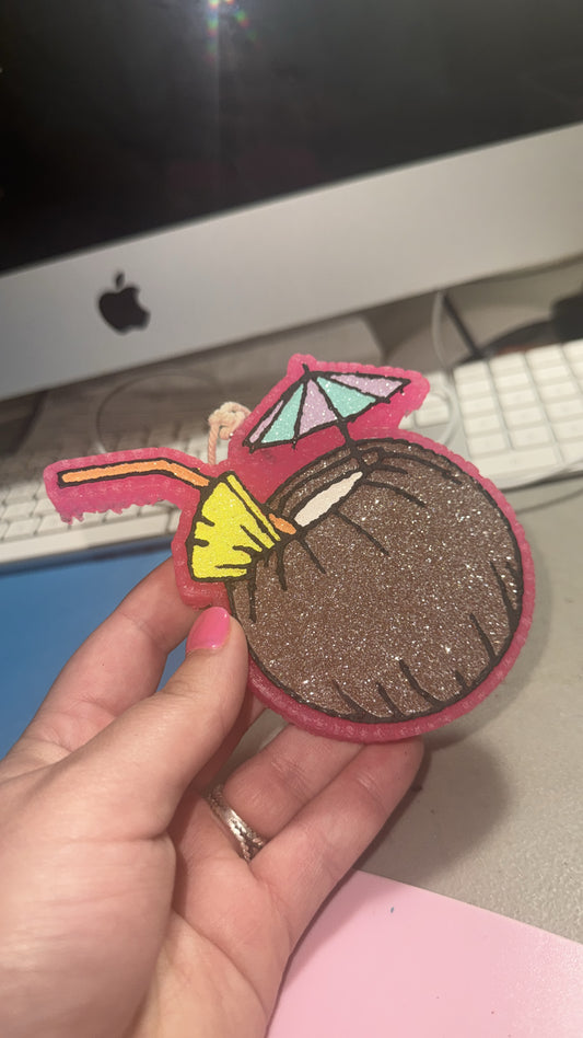 Coconut Drink Car Freshie