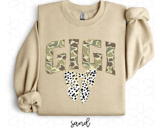 Camo Gigi Coquette DTF Transfer