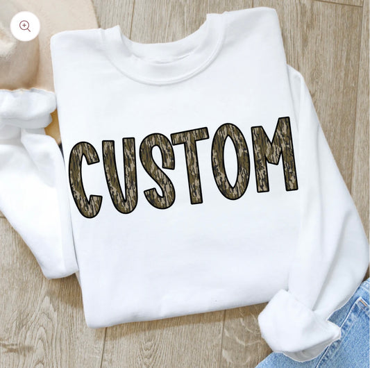 Custom Camo Names DTF Transfer Only