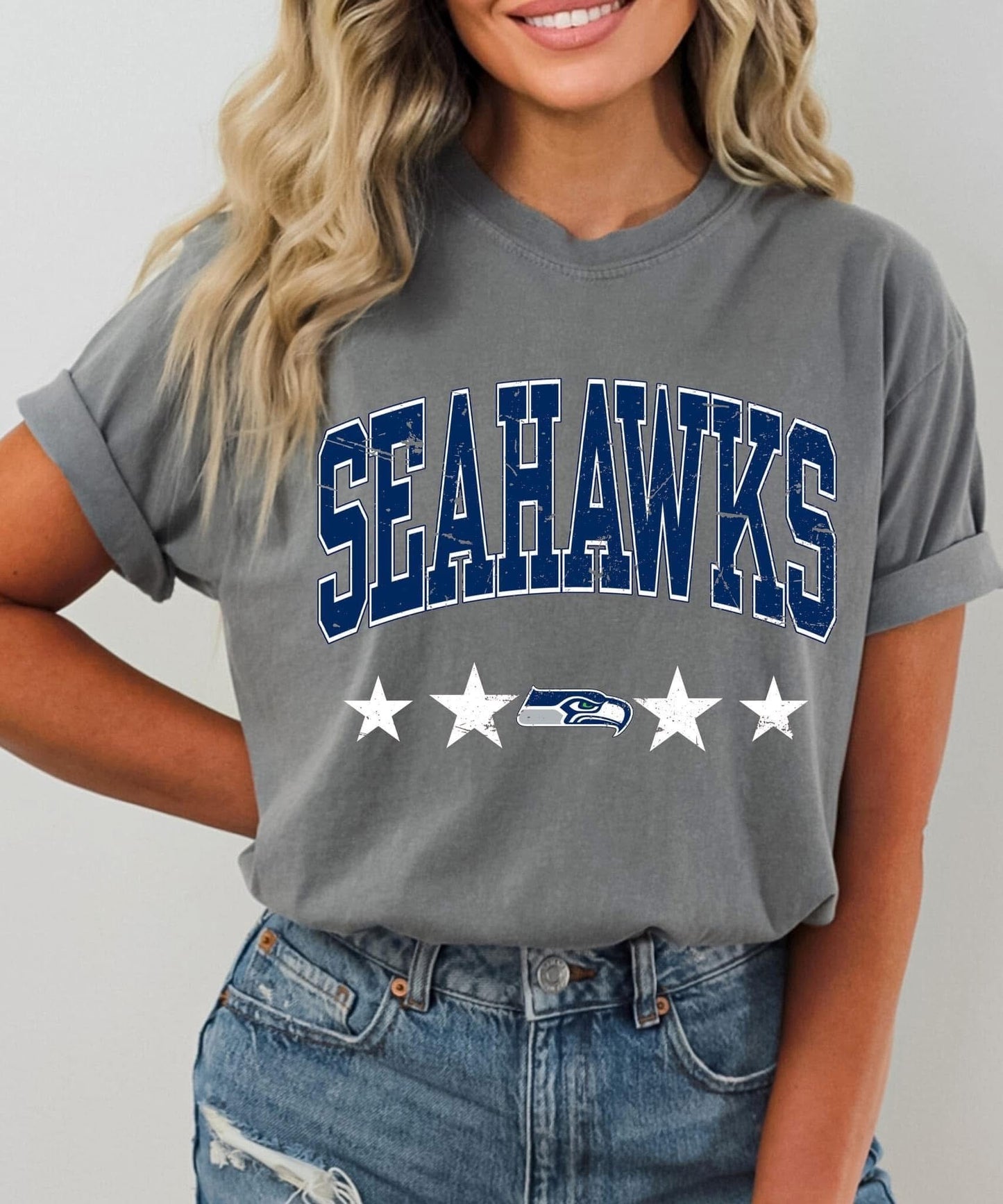 Vintage Seakhawks DTF Transfer Only