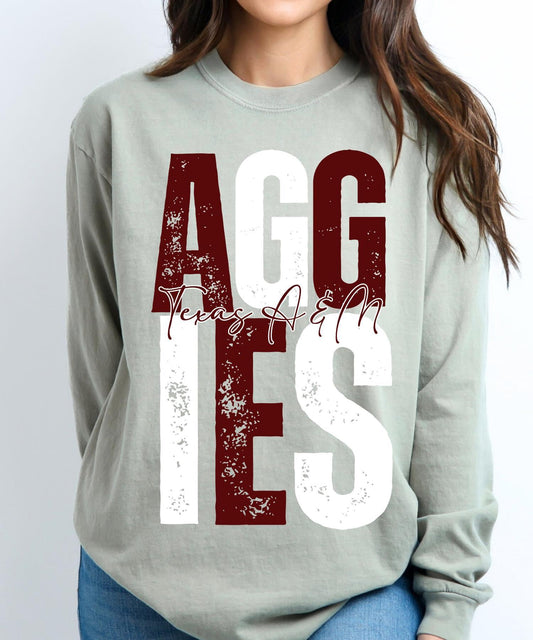 Texas A&M Distressed Tee