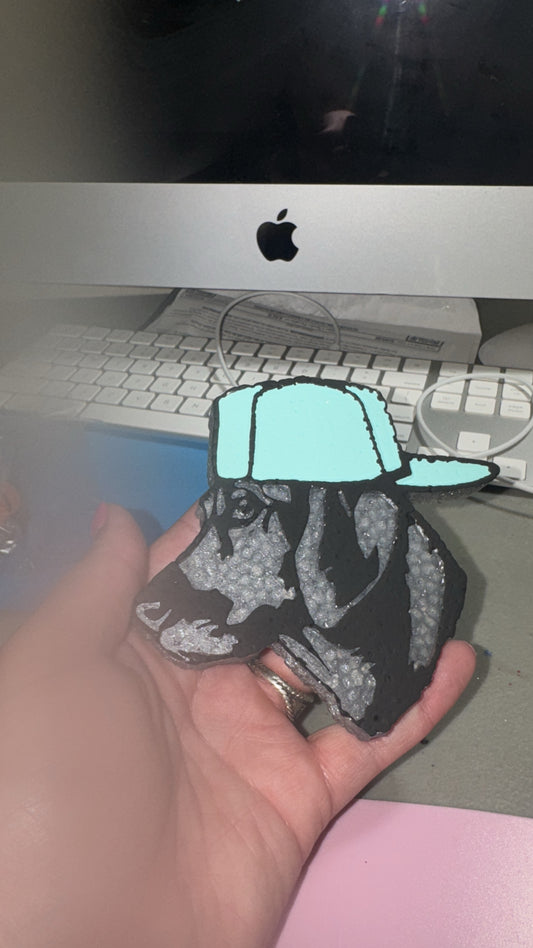 Dog With Hat Car Freshie