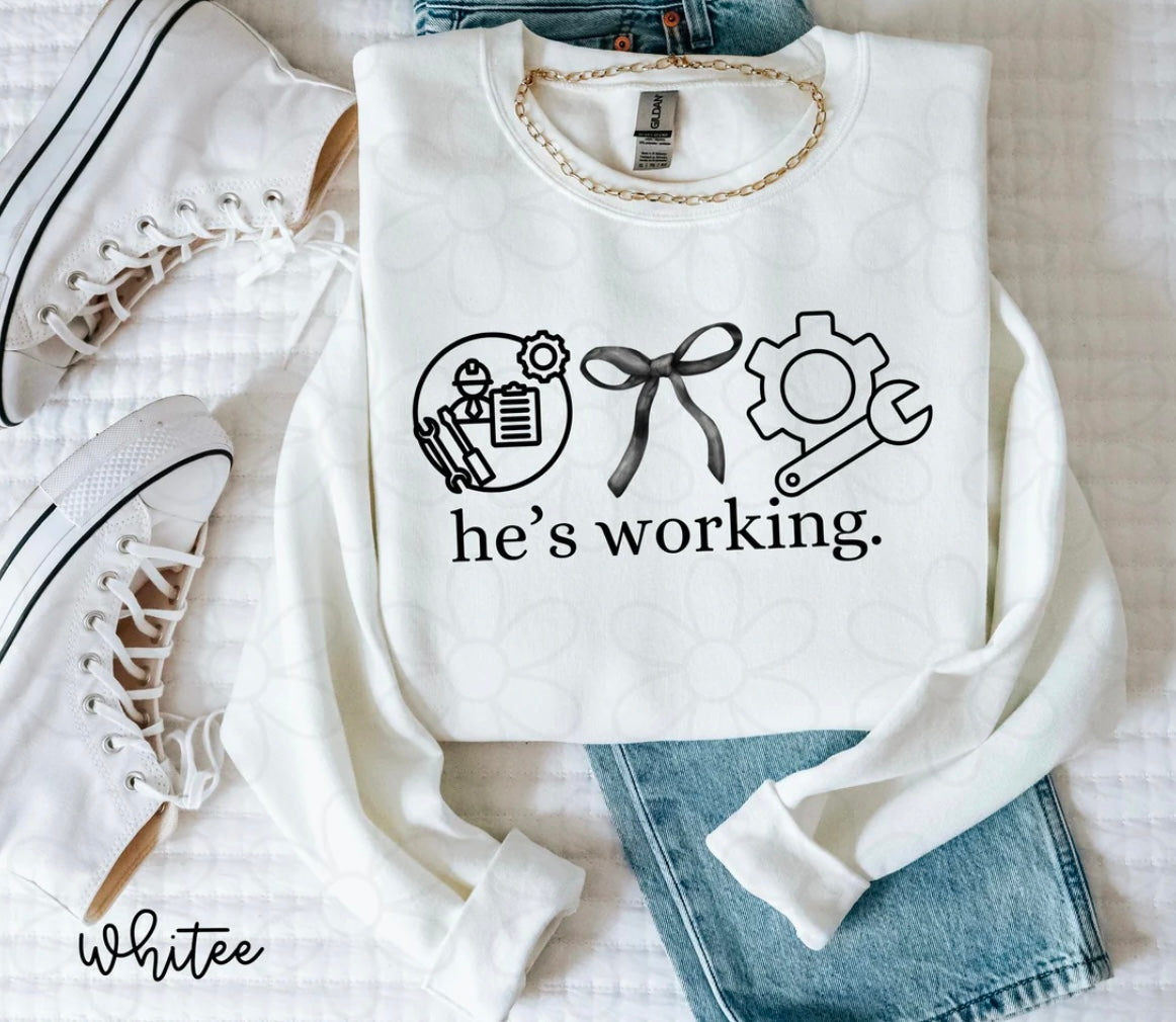 He's Working Tee