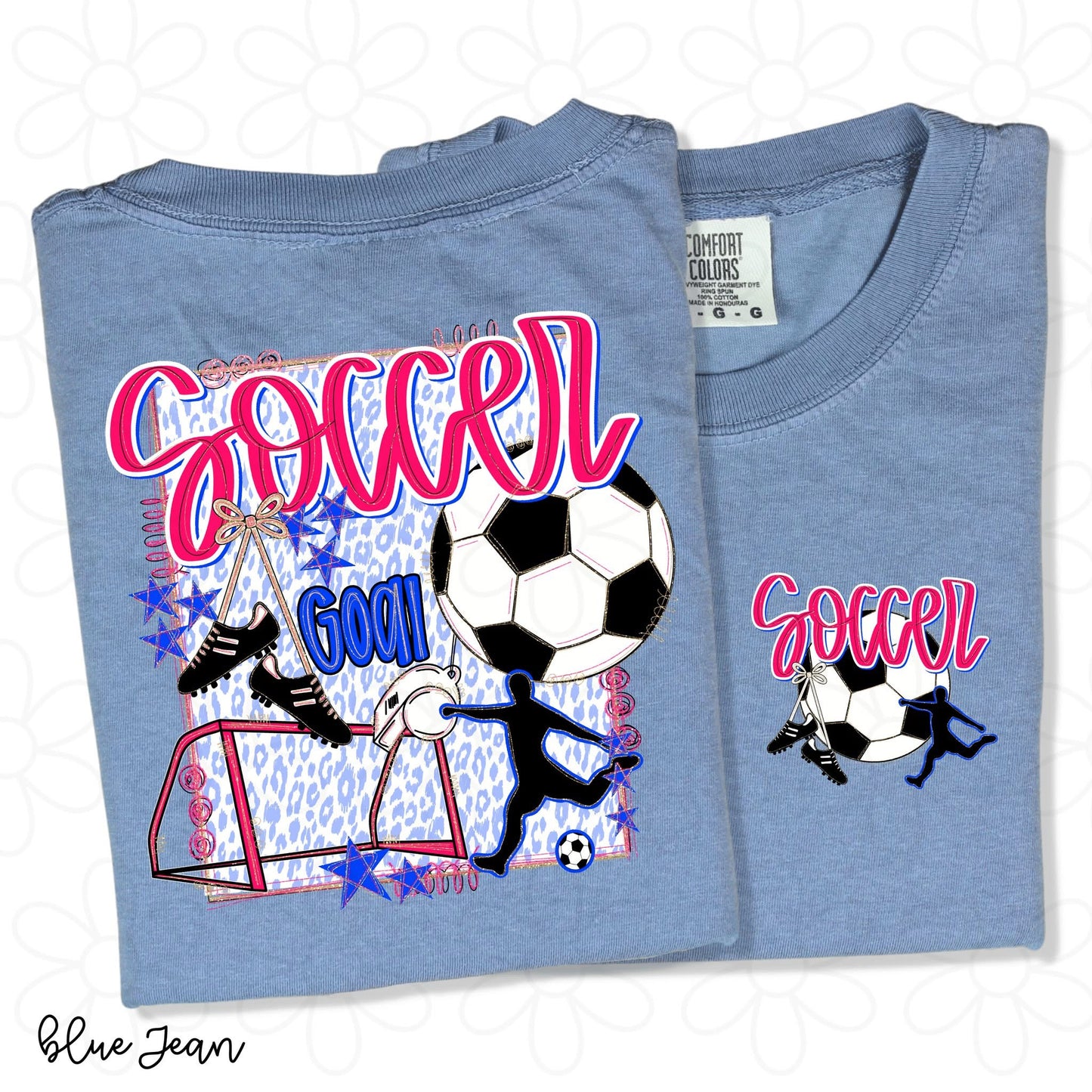 Leopard Gold Glitter Soccer DTF Transfer