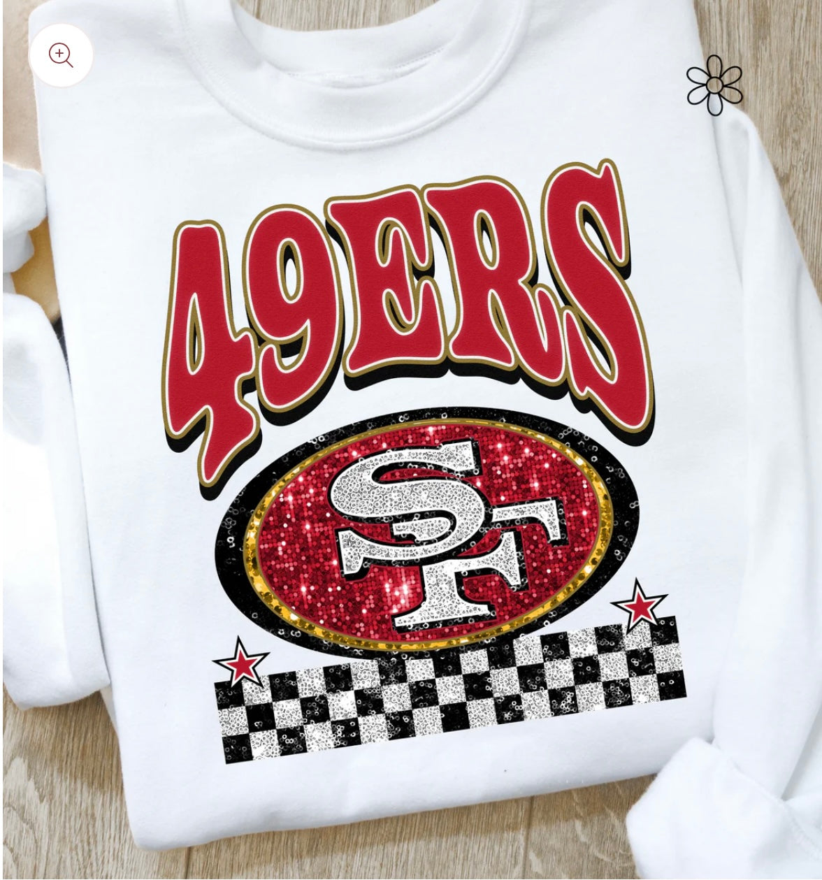 Faux Glitter NFL Teams Multiple Options) DTF Transfer Only
