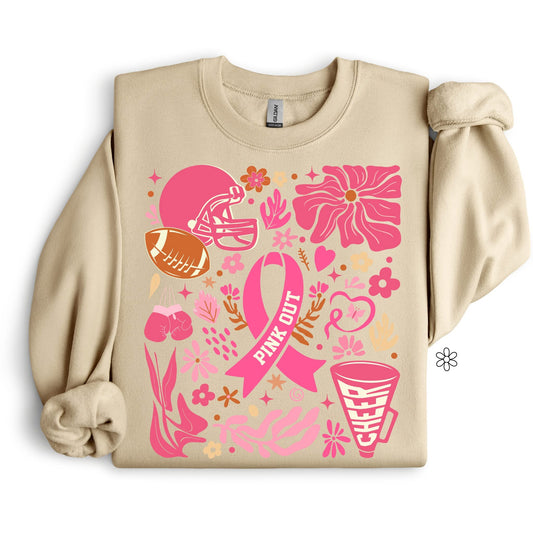 Football Pink Out DTF Transfer Only