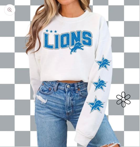 ‘Lions’ Star Sleeves ⭐️ DTF Transfer