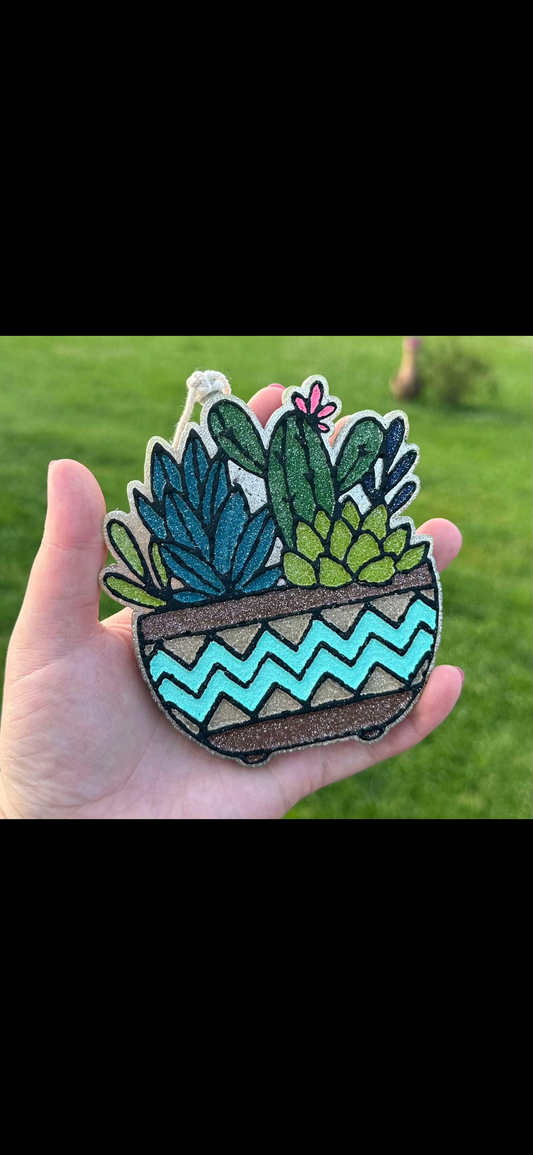 Potted Succulent Car Freshie