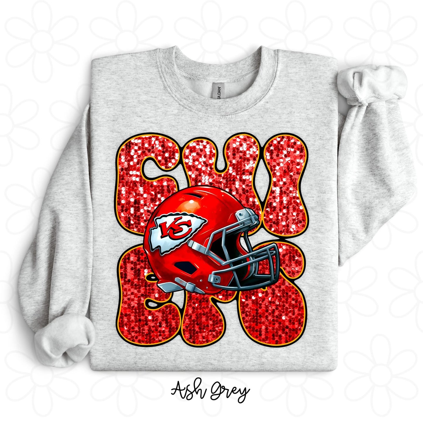 Chiefs Faux Glitter DTF Transfer