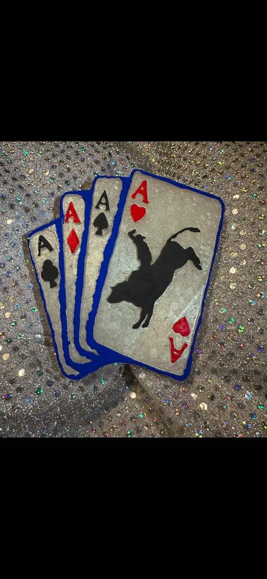 Bullrider Poker Hand Car Freshie