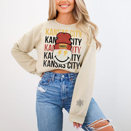 Kansas City Smiley DTF Transfer Only