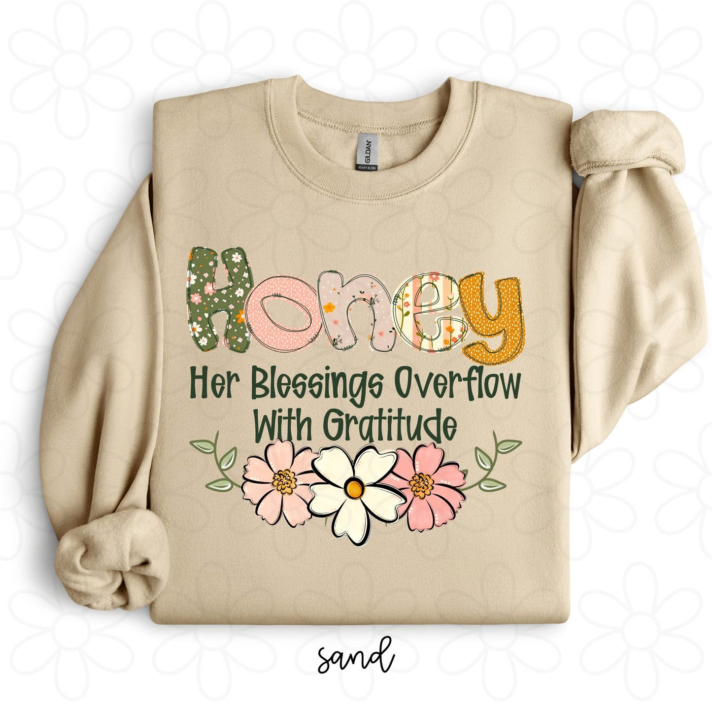 Custom Her Blessings Overflow With Gratitude (Multiple Options) DTF Transfer