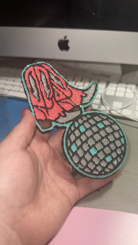 Cowboy Boots Disco Car Freshie