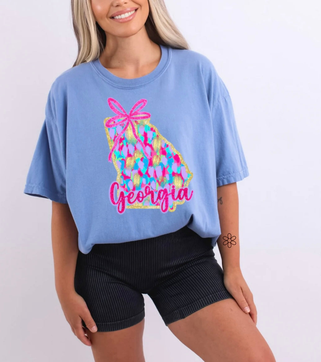 Watercolor States DTF Transfer Only