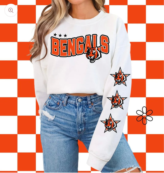 ‘Bengals’ Star Sleeves ⭐️ DTF Transfer