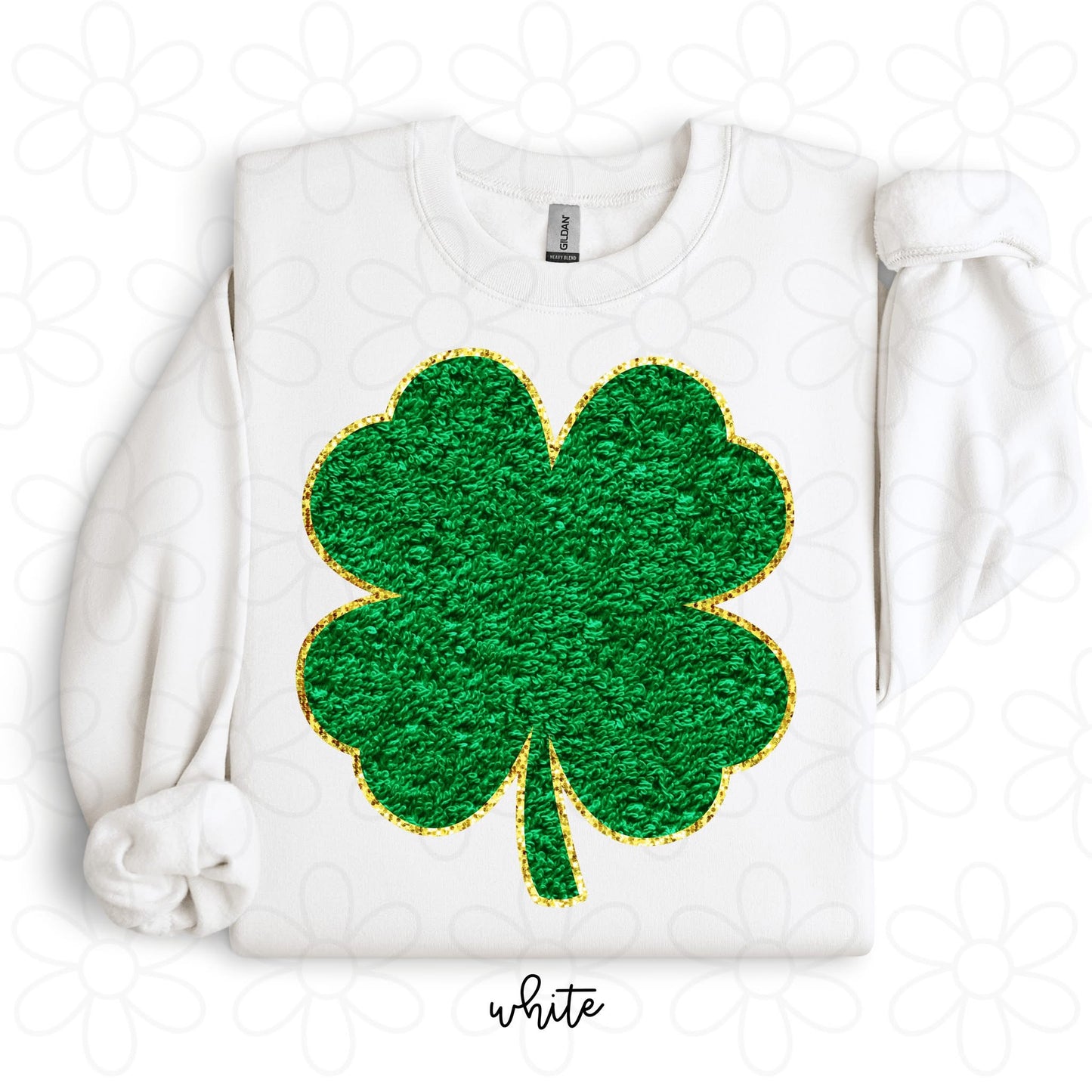 Faux Glitter Clover DTF Transfer