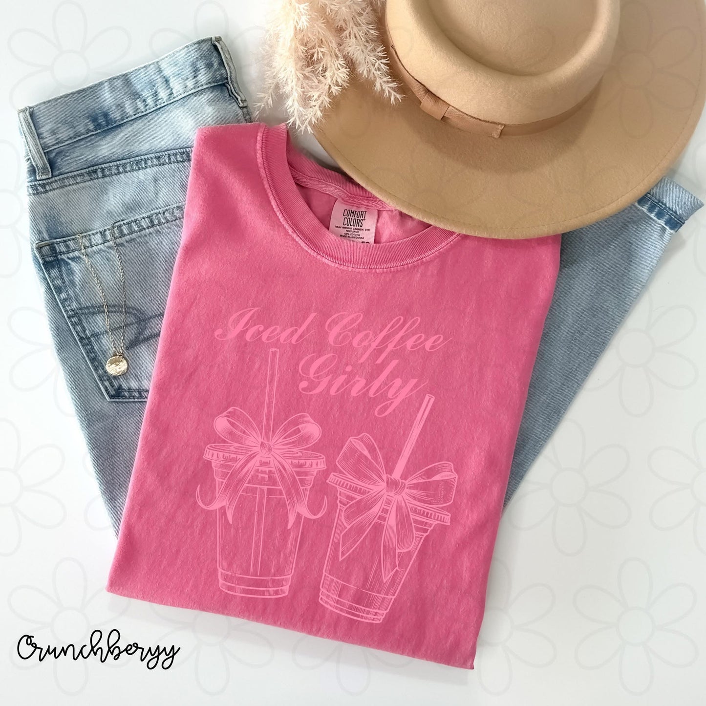 Iced Coffee Girly DTF Transfer