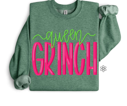 Queen Grinch DTF Transfer Only