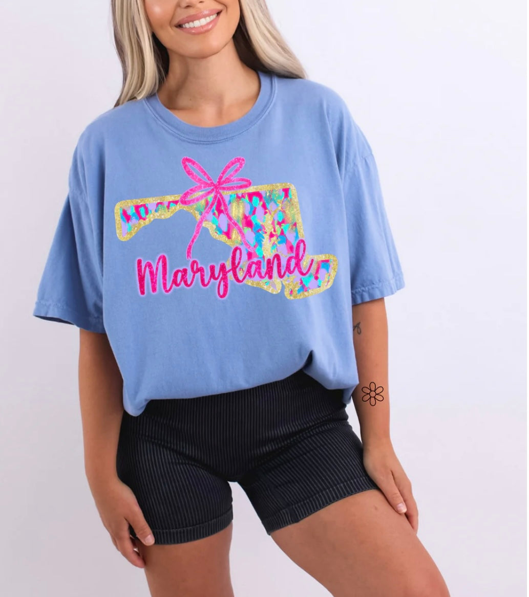 Watercolor States DTF Transfer Only