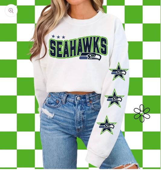 ’Seahawks’ Star Sleeves ⭐️ DTF Transfer