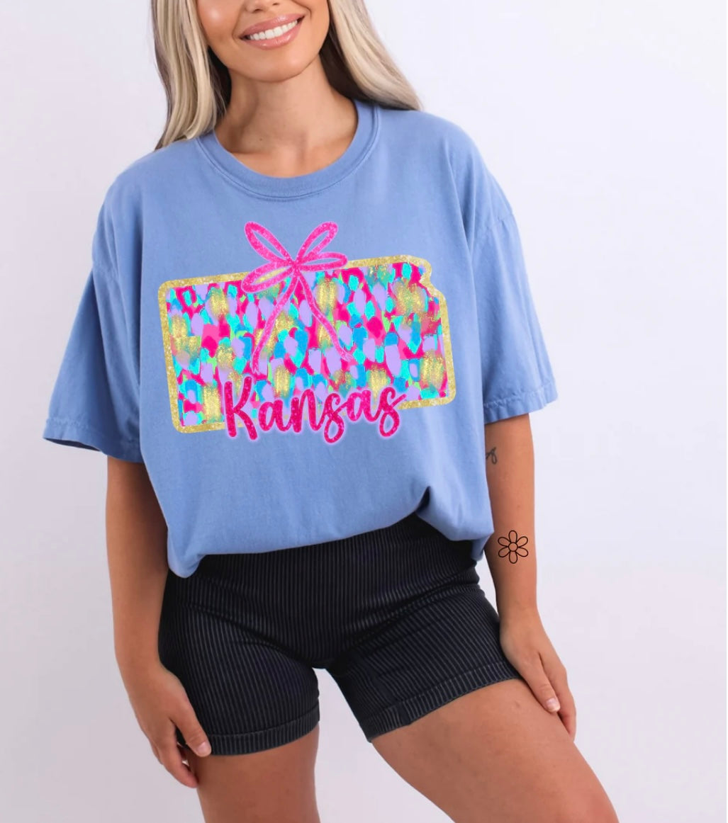 Watercolor States DTF Transfer Only