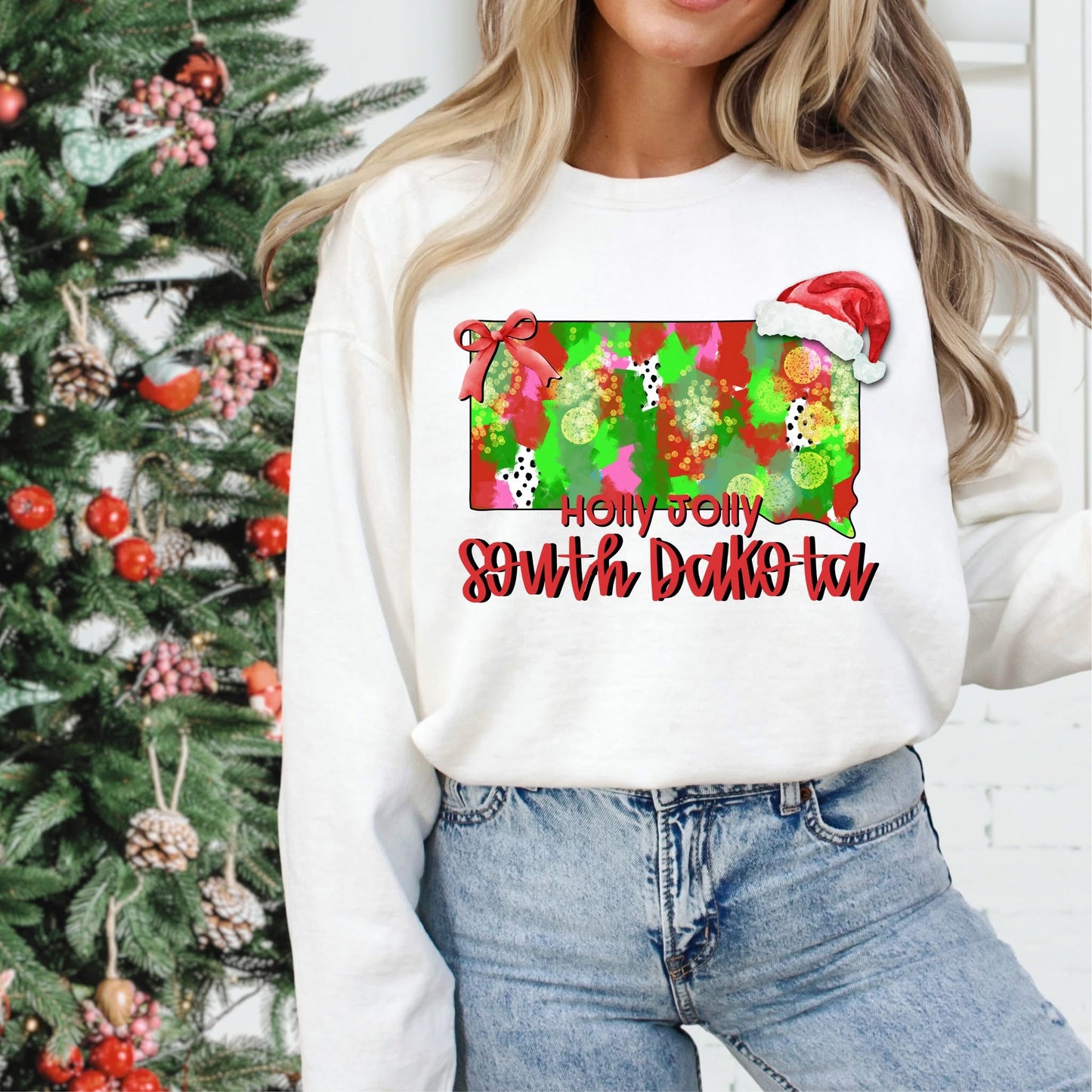 Holly Jolly States (Multiple Options) DTF Transfer