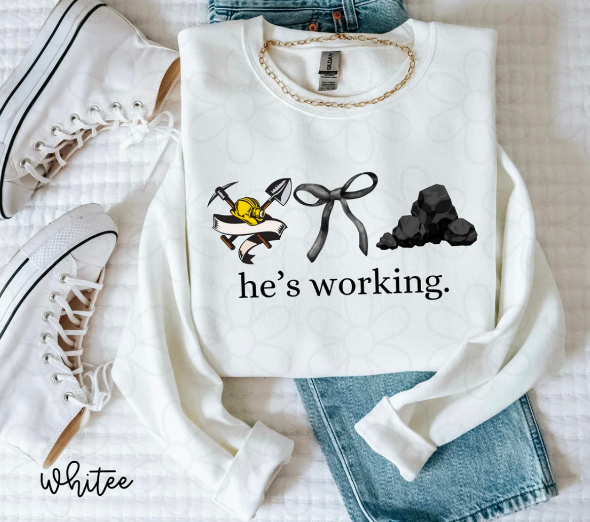 He's Working Tee