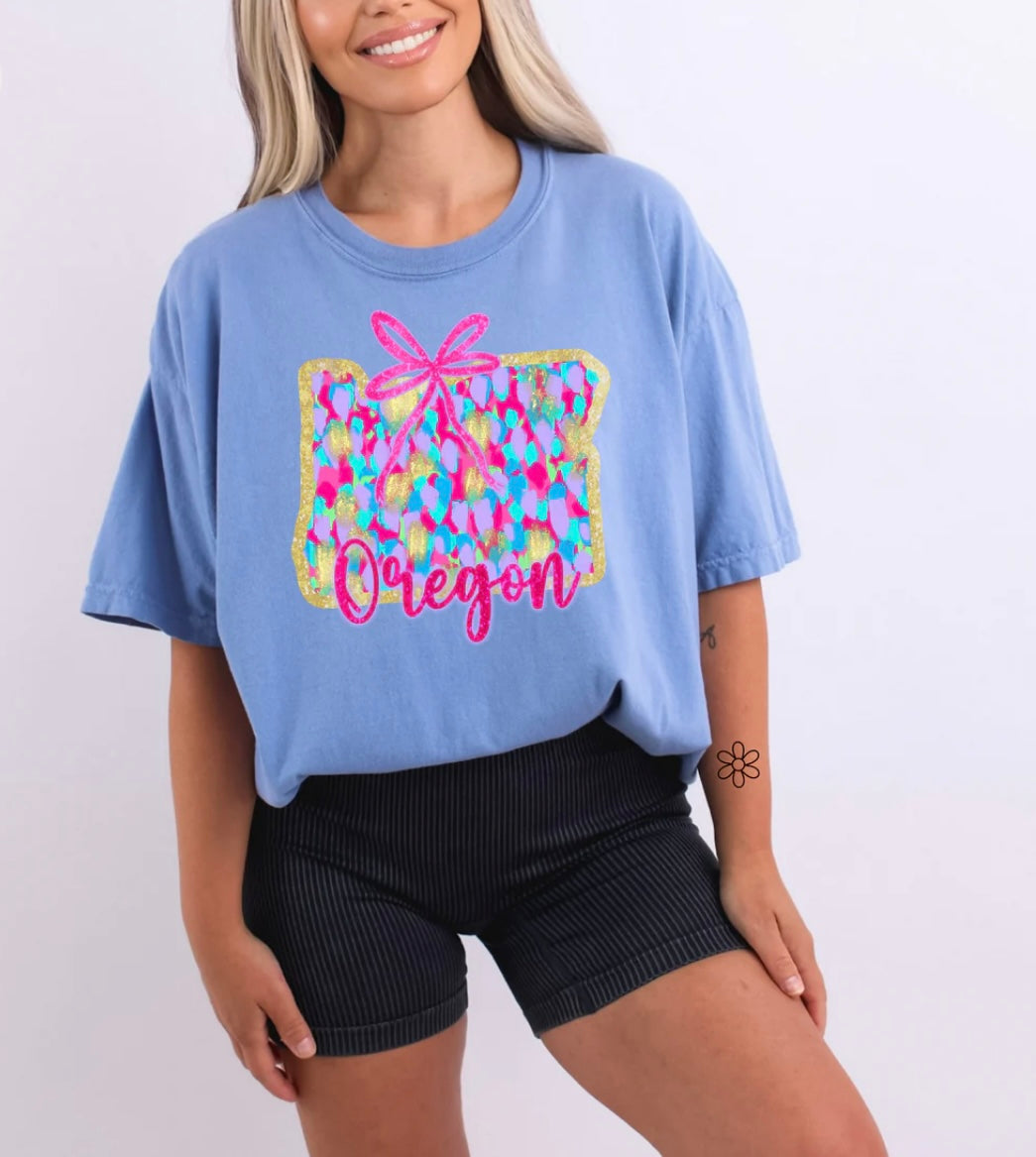 Watercolor States DTF Transfer Only