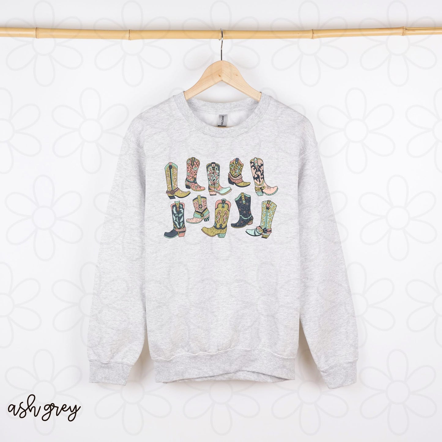 Boho Cowgirl Boots DTF Transfer