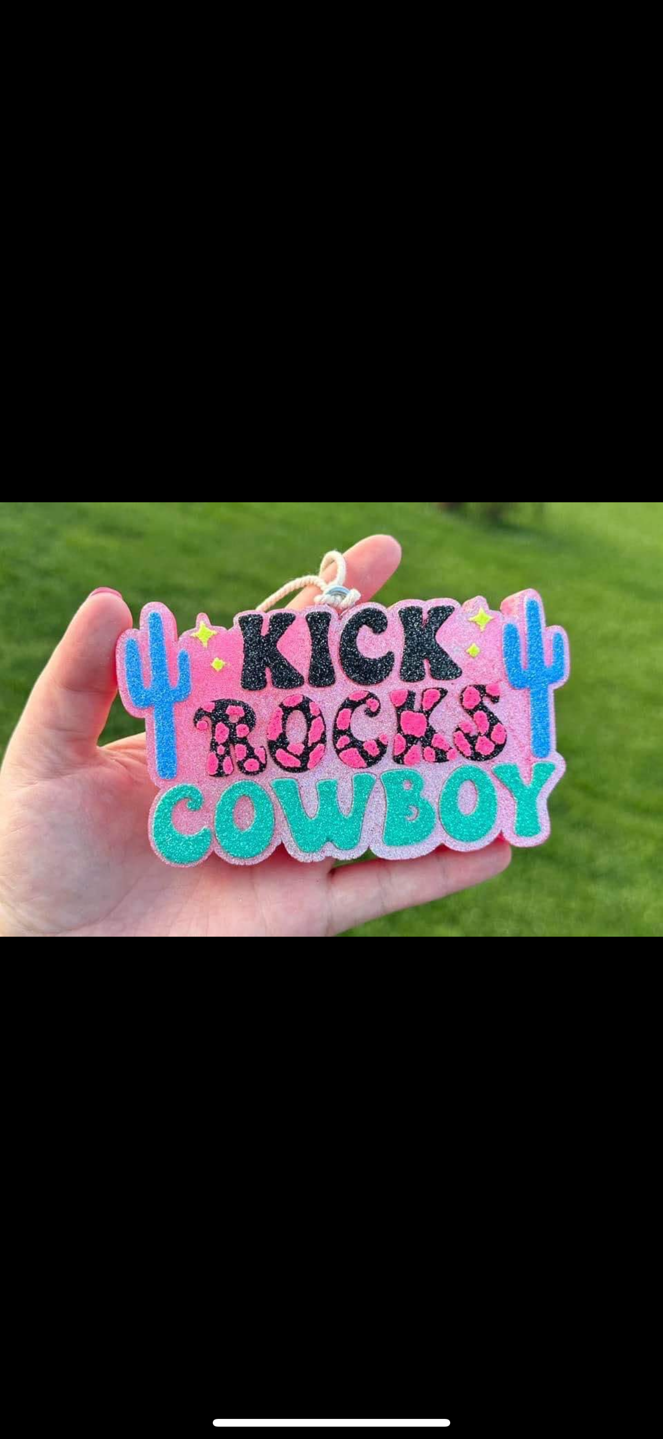 Kick Rocks Cowboy Car Freshie