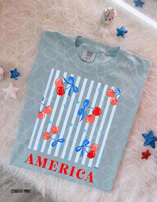 America Cherries DTF Transfer