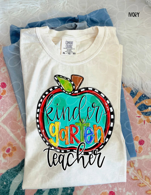 Apple Grade Teacher - Multiple Options (NO CUSTOMS) DTF Transfer
