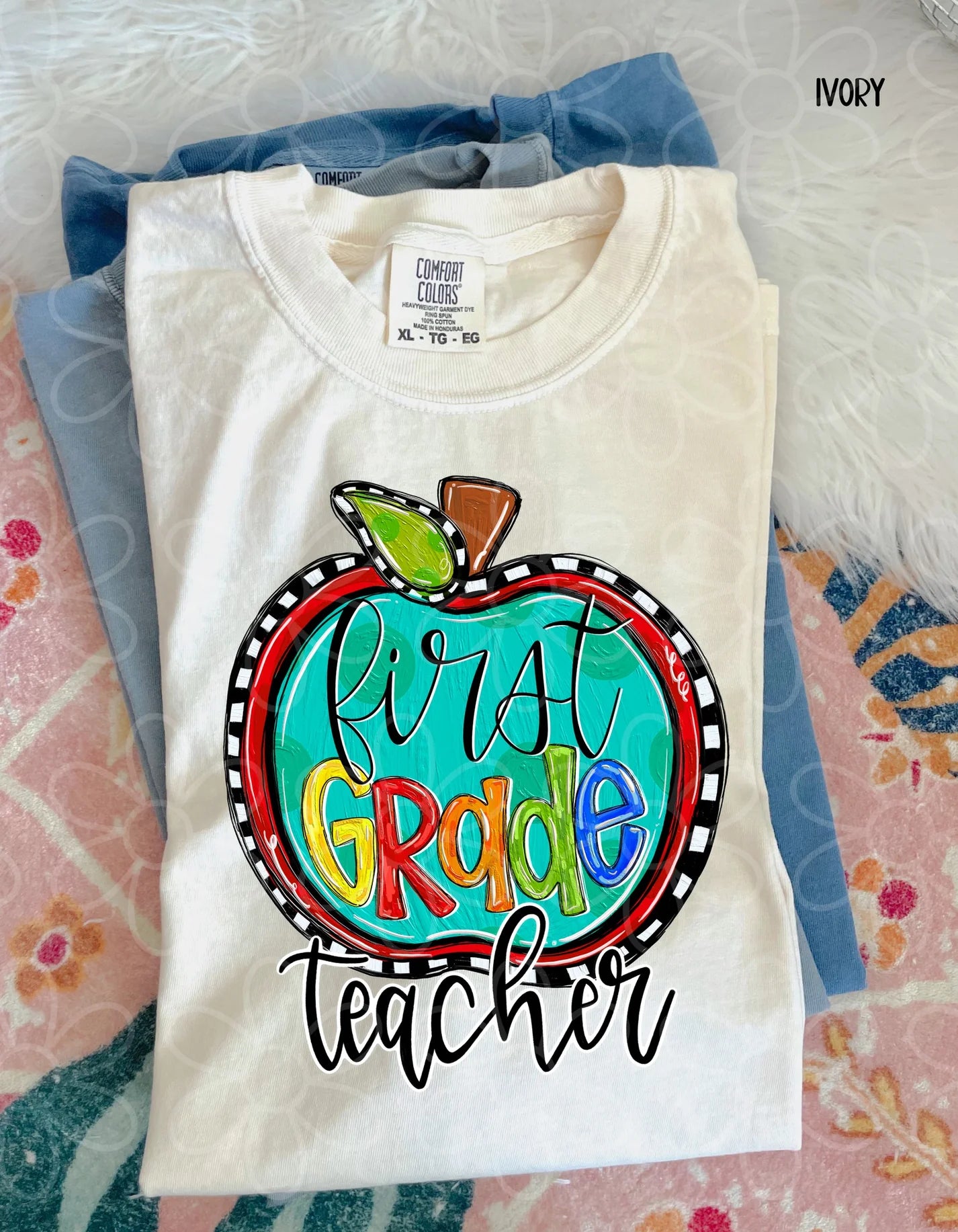 Apple Grade Teacher - Multiple Options (NO CUSTOMS) DTF Transfer