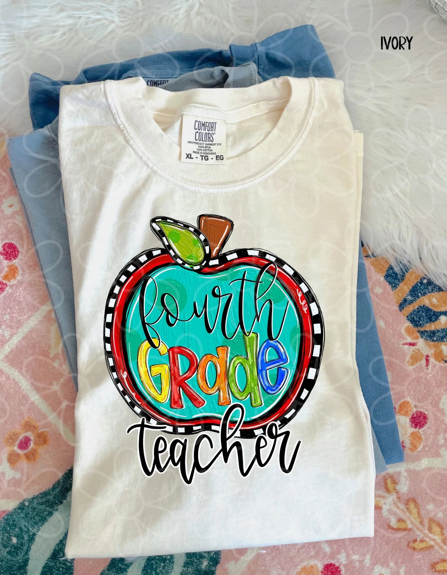 Apple Grade Teacher - Multiple Options (NO CUSTOMS) DTF Transfer