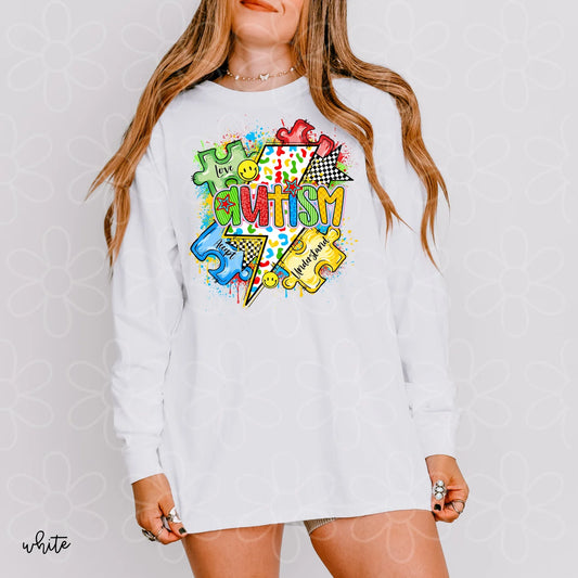 Autism Leopard Bolt DTF Transfer